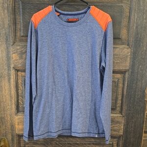 The North Face Blue and Orange Casual Button Down Shirt